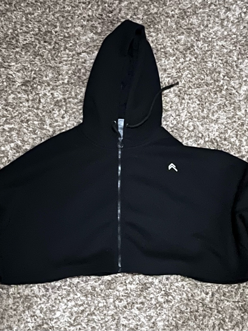 Oner Active Black Cropped Zip Hoodie